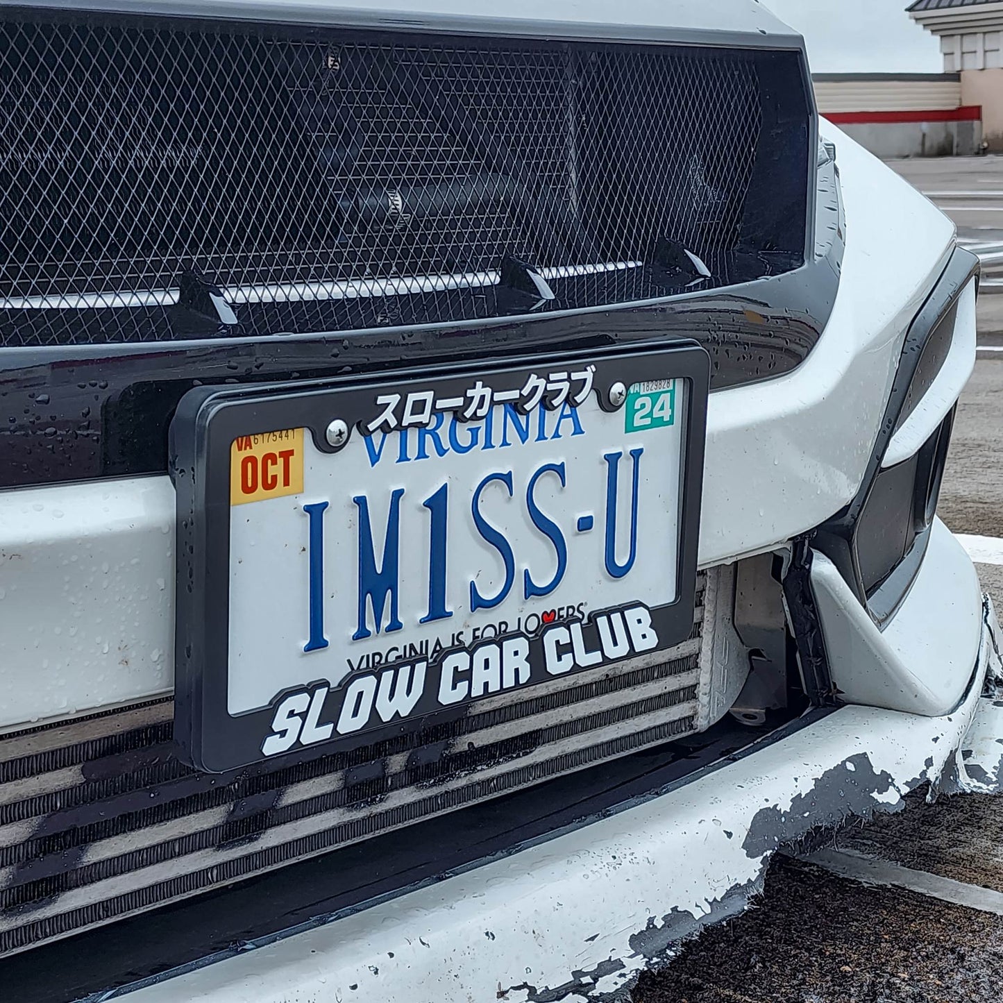 SLOW CAR CLUB License Plate Frame