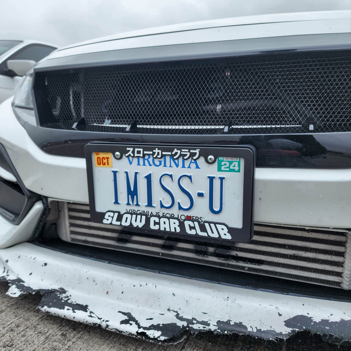 SLOW CAR CLUB License Plate Frame