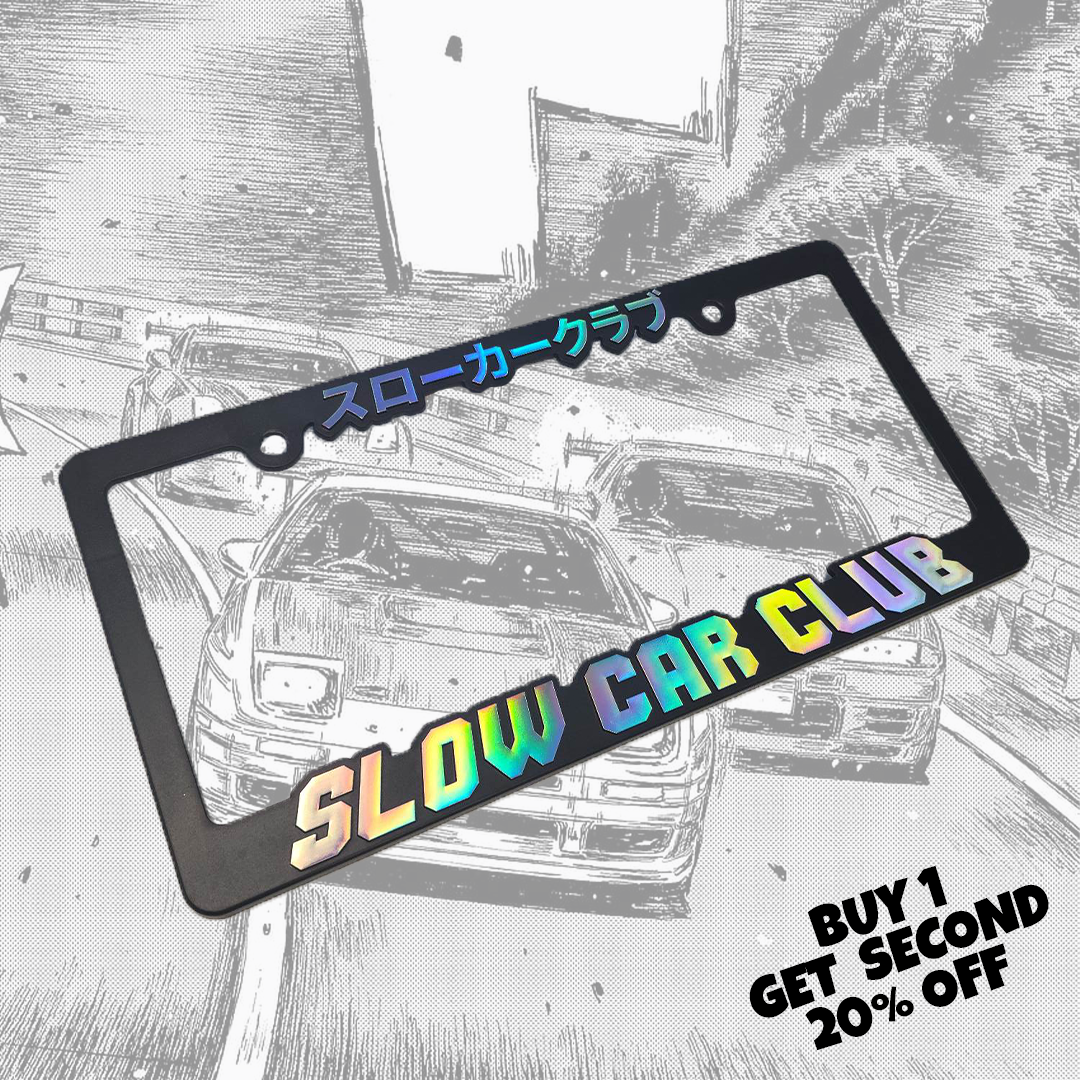 SLOW CAR CLUB License Plate Frame