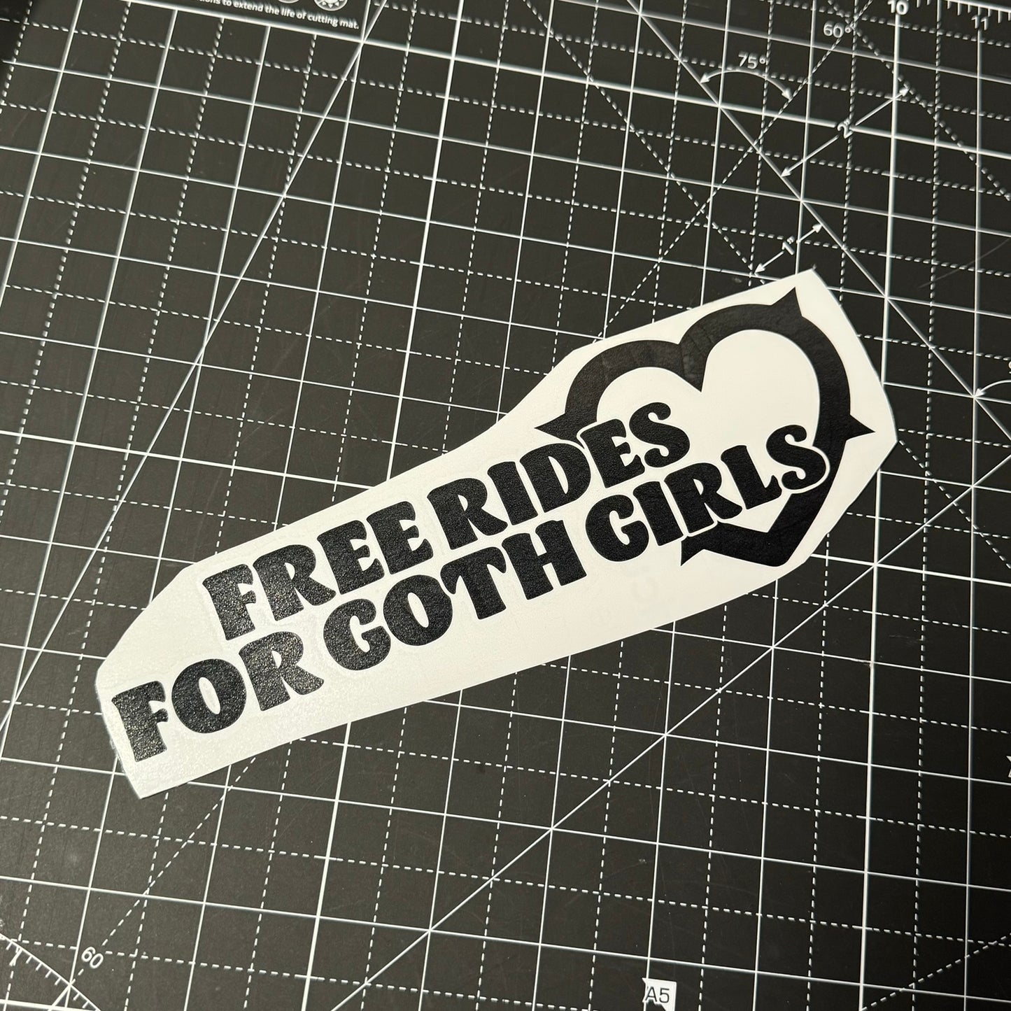 Free rides for goth girls Sticker