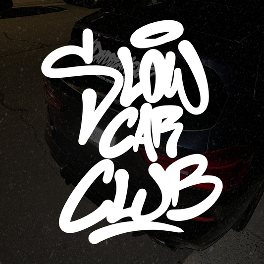 Slow Car Club Tag sticker