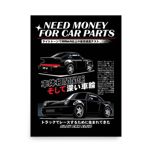 NEED MONEY FOR CAR PARTS Poster