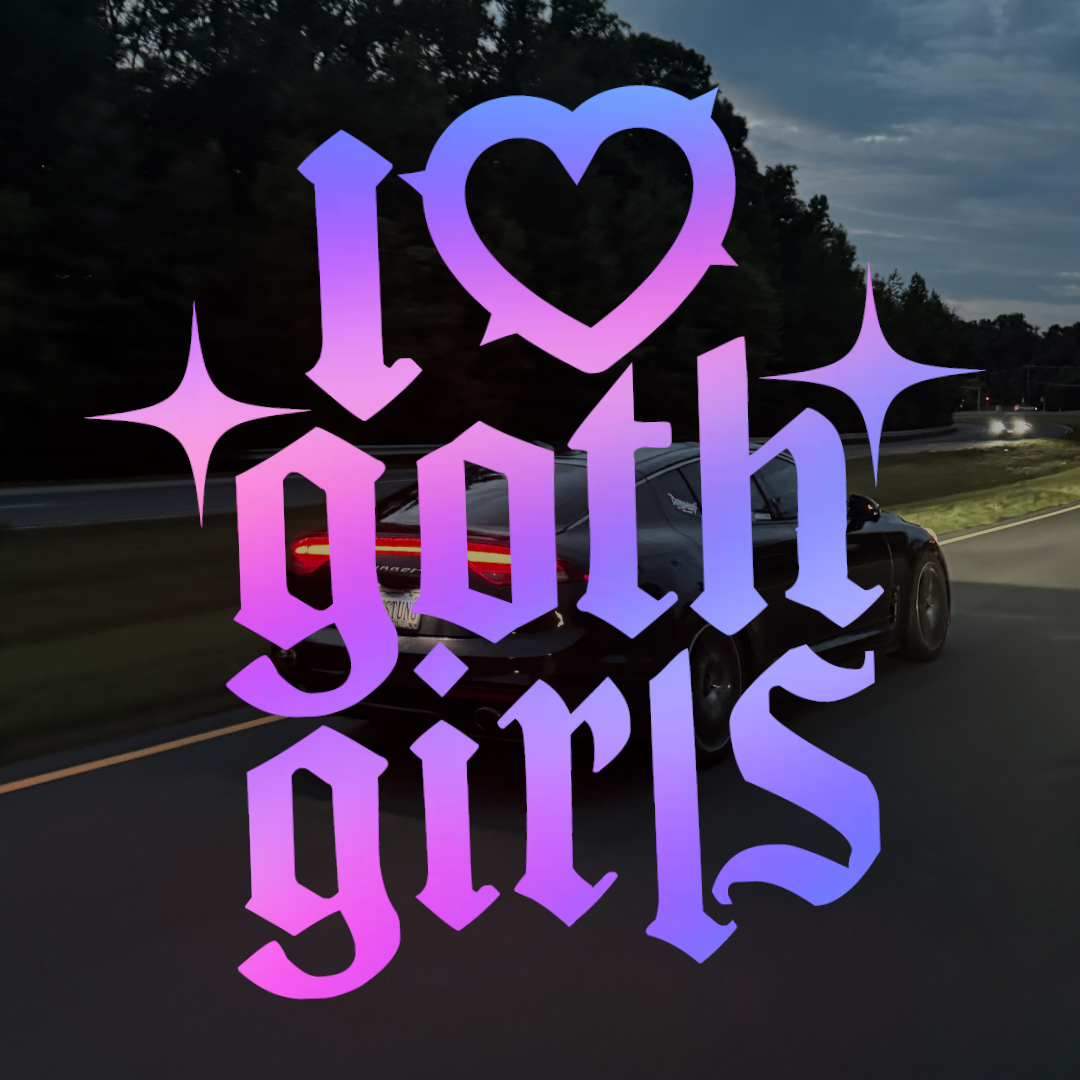 I ❤️ goth girls Sticker