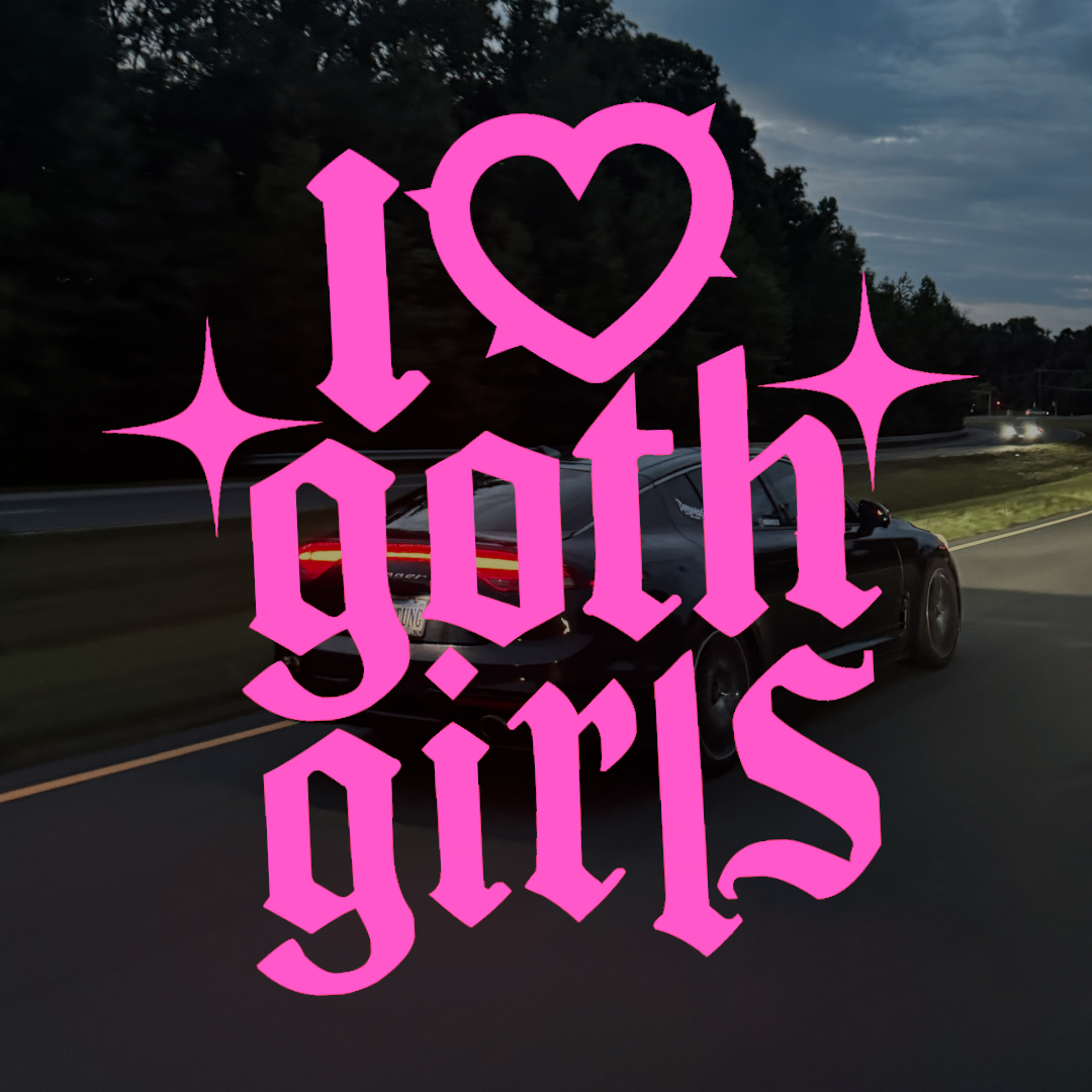 I ❤️ goth girls Sticker