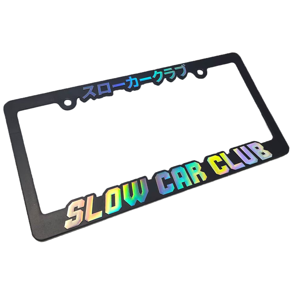 SLOW CAR CLUB License Plate Frame