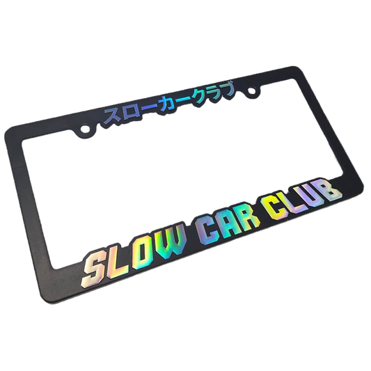 SLOW CAR CLUB License Plate Frame