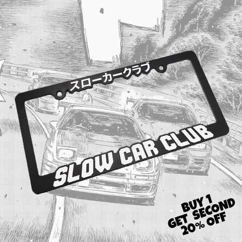 SLOW CAR CLUB License Plate Frame