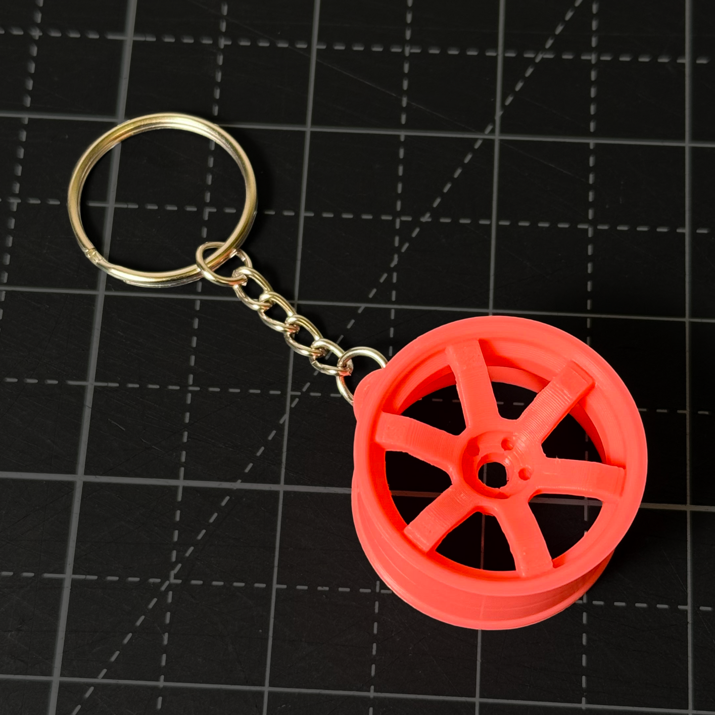 TE37 Wheel Keychain