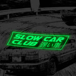 SLOW CAR CLUB GLOW IN THE DARK STICKER